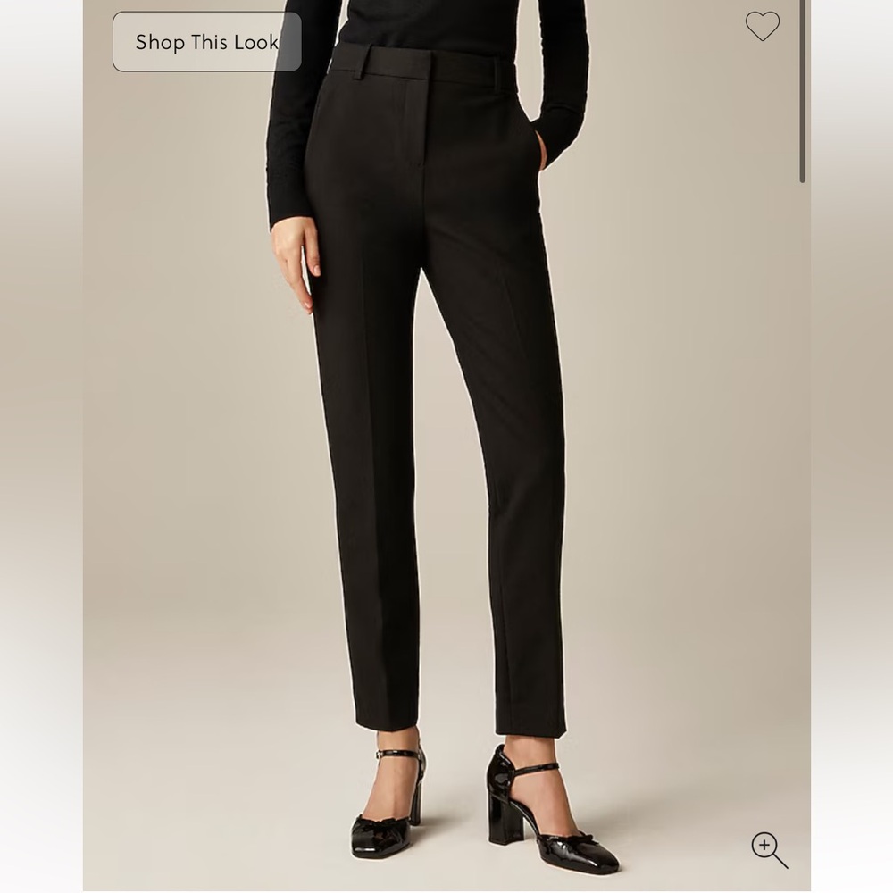 NWT J. Crew Cameron Pant in Four-Season Stretch Black Size 8T (Tall)